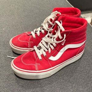Vans Red High-Top Sneakers